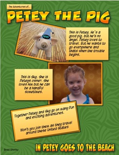 Petey the Pig (In Petey goes to the beach) by Brad Shirley