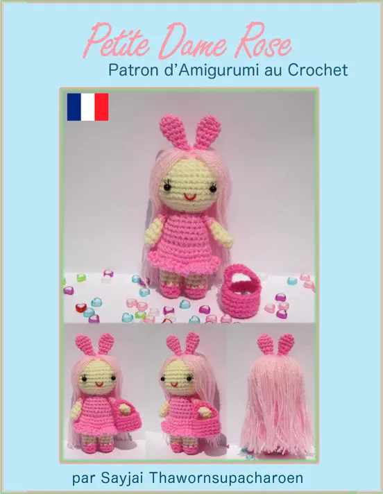 Petite Dame Rose Patron d’Amigurumi au crochet