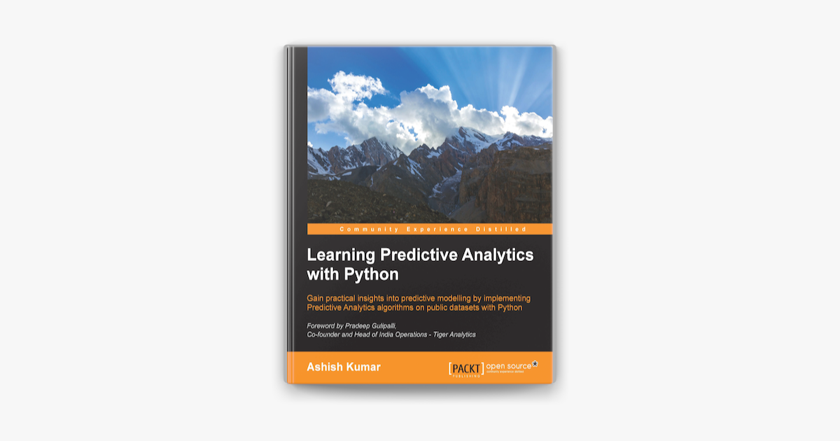 ‎Learning Predictive Analytics with Python by Ashish Kumar on Apple Books