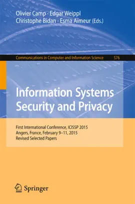 Read: Book Information Systems Security and Privacy