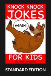 Book cover for Knock Knock Jokes For Kids Again (Standard Edition) by Peter Crumpton