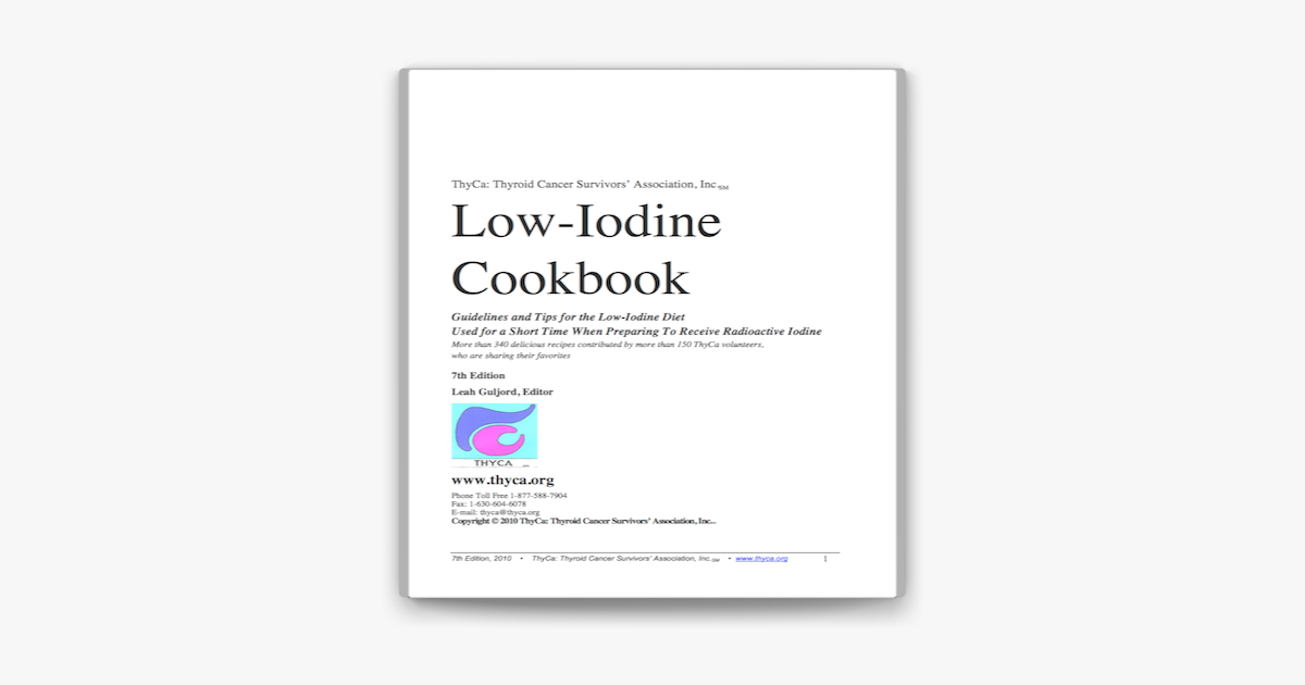 Low iodine on sale diet cookbook