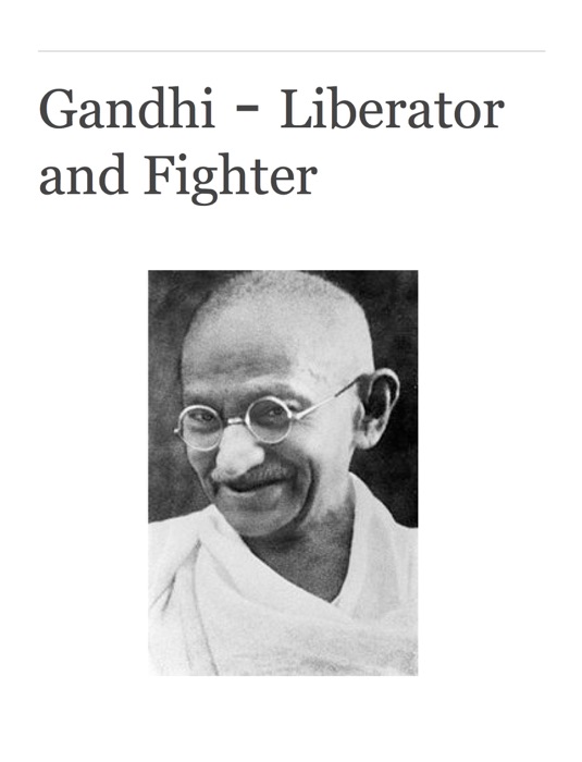 Gandhi - Liberator and Fighter