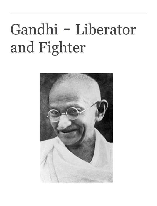 Gandhi - Liberator and Fighter