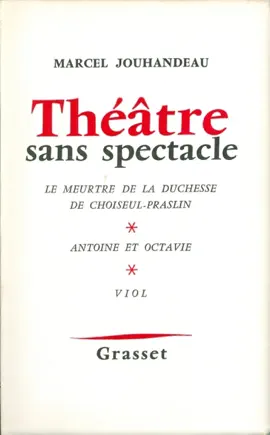 Read: Book Théâtre sans spectacle