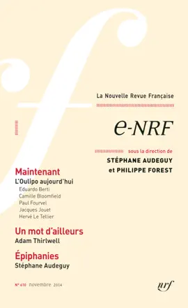 Read: La Nouvelle Revue Française N° 610 - Book e-NRF (Novembre 2014)