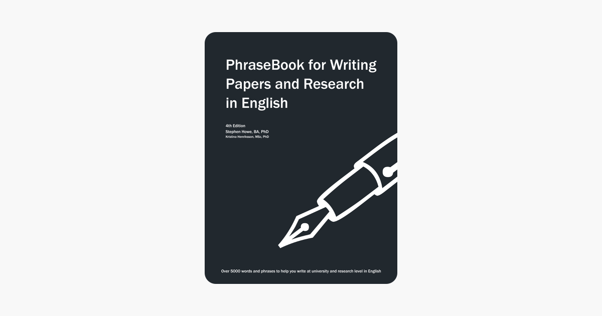 phrasebook for writing papers and research