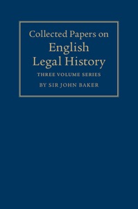 Collected Papers on English Legal History: Three Volume Series