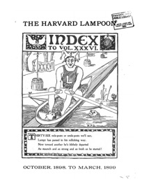 The Harvard Lampoon - Index to Vol. XXXVI - The Harvard Lampoon