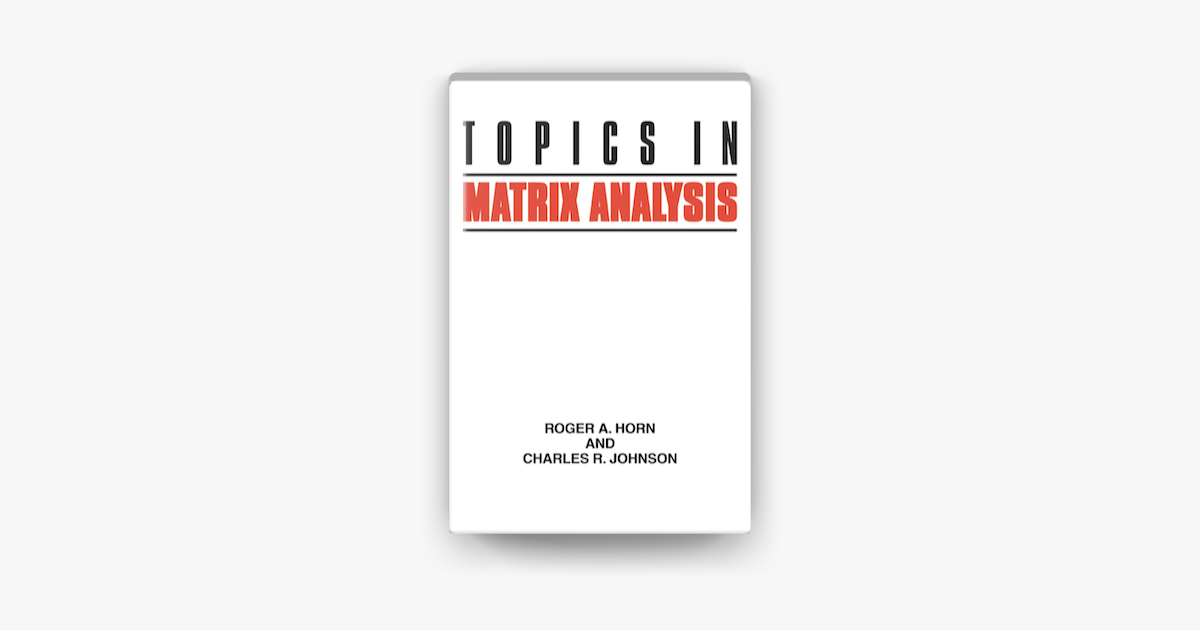 Apple Books 上的《Topics in Matrix Analysis》
