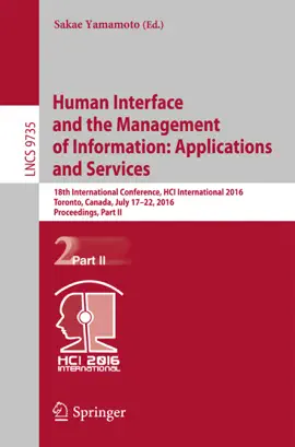 Read: Human Interface and the Management of Information: Applications Book and Services