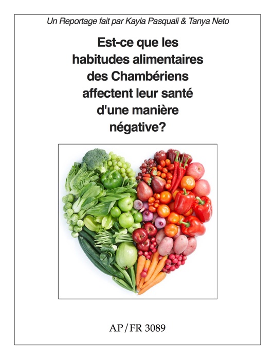 Est-ce que les habitudes alimentaires des Chambériens affectent leur santé d'une manière négative?