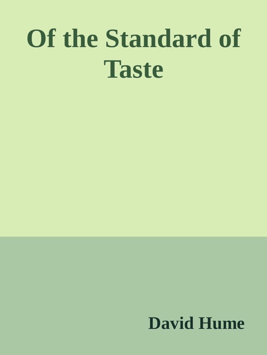 Of the Standard of Taste