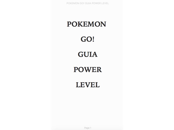 Pokemon Go! Strategy Power Level Guide-Portuguse