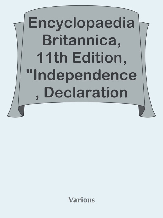 Encyclopaedia Britannica, 11th Edition,