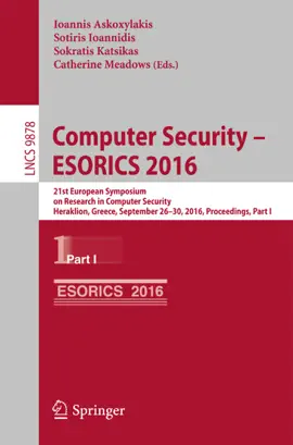 Read: Book Computer Security – ESORICS 2016