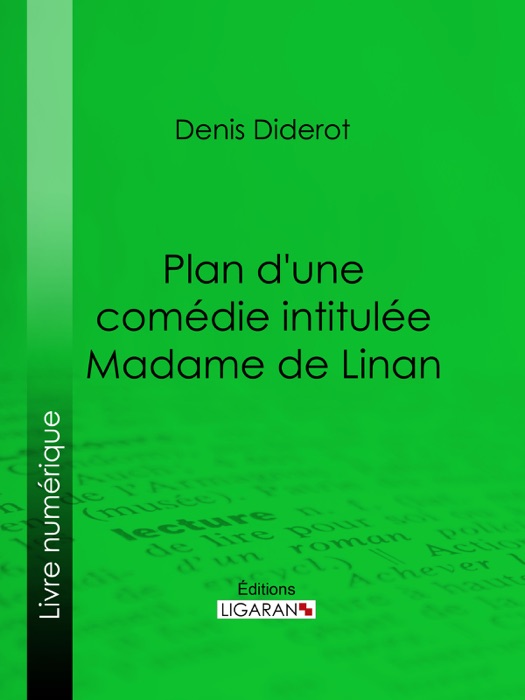 Plan d'une comédie intitulée Madame de Linan