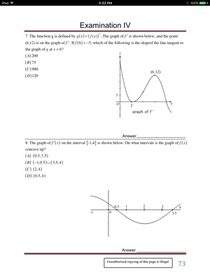 Multiple Choice Questions to Prepare for the AP Calculus