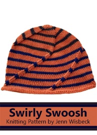 Swirly Hat Knitting Pattern - Jenn Wisbeck