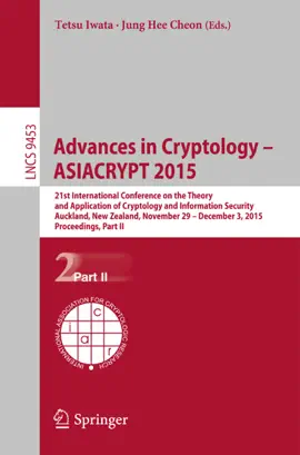 Read: Advances Book in Cryptology – ASIACRYPT 2015
