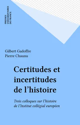 Read: Certitudes Book et incertitudes de l'histoire