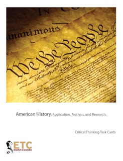 American History Research Questions by ETC Montessori