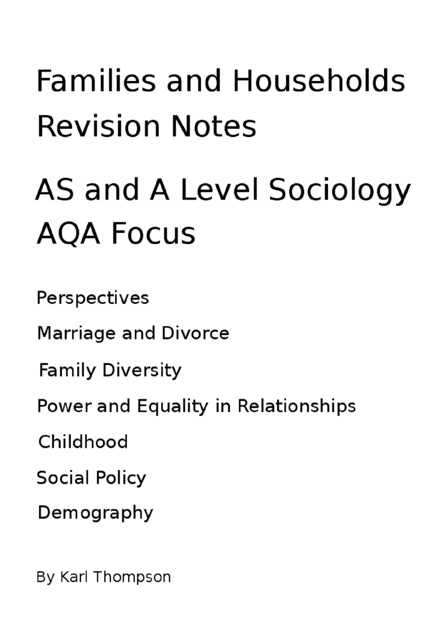 aqa level sociology essays Aqa a-level sociology: topics in sociology exam: advice for answer the families and households section paper 2 is a 2 hour paper, out of a total of 80 marks you get. aqa level sociology essays Aqa a-level sociology: topics in sociology exam: advice for answer the families and households section paper 2 is a 2 hour paper, out of a total of 80 marks you get.