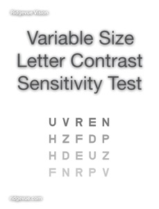 Variable Size Letter Contrast Sensitivity Test