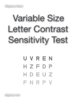 Variable Size Letter Contrast Sensitivity Test by Mark A. Bullimore