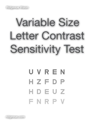 Variable Size Letter Contrast Sensitivity Test