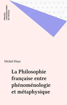 Read: La Book Philosophie française entre phénoménologie et métaphysique