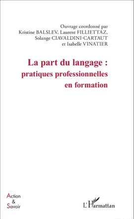 Read: La part du langage : pratiques professionnelles en Book formation