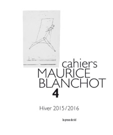 Cahiers Maurice Blanchot n° 4 - Michael Holland & Danielle Cohen-Lévinas