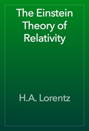 Book The Einstein Theory of Relativity - H.A. Lorentz