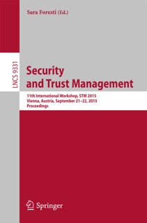 Security and Trust Management by Sara Foresti