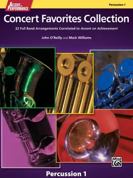 Accent on Performance Concert Favorites Collection for Percussion 1 (Snare Drum, Bass Drum, Auxiliary Percussion)