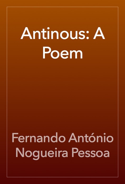 Antinous: A Poem
