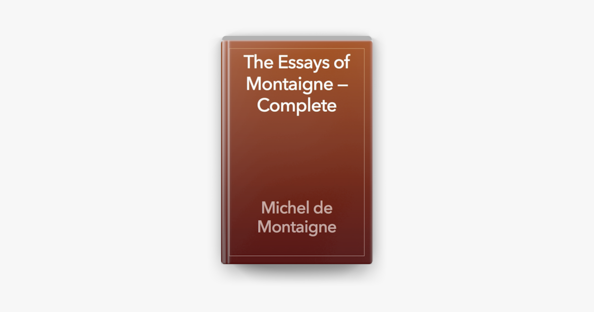 montaigne complete essays pdf