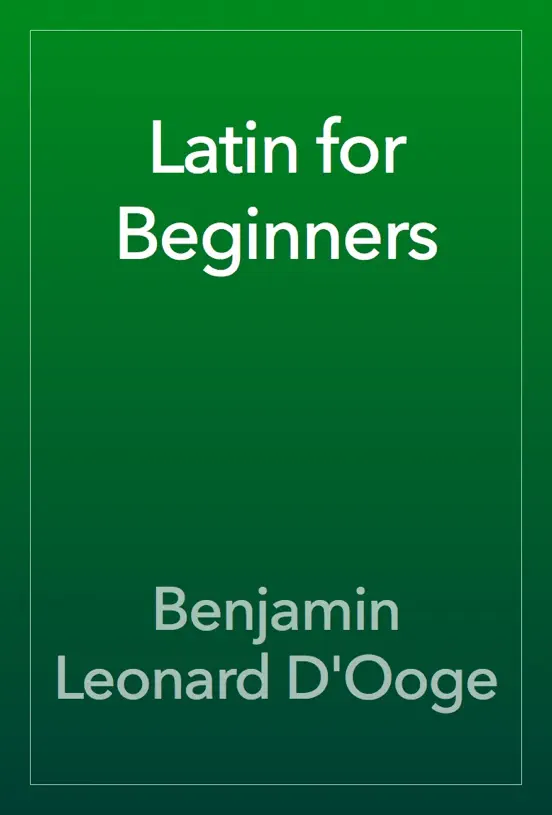 Latin for Beginners