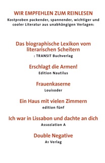 Wir empfehlen zum Reinlesen unsere Spitzentitel Herbst 2015 by C.D. Rose, Shumona Sinha, Tereska Torrès, Tove Jansson, Annette Pehnt, Virginia Woolf, Luiz Ruffato & Ivan Vladislavic