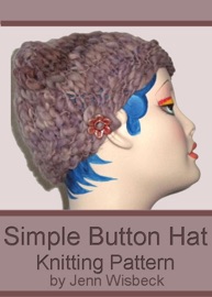Simple Button Hat Knitting Pattern - Jenn Wisbeck