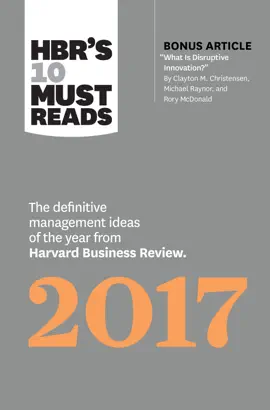 Read: HBR's 10 Must Book Reads 2017