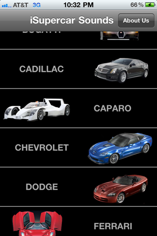 iSupercar Sounds screenshot - Entertainment app preview