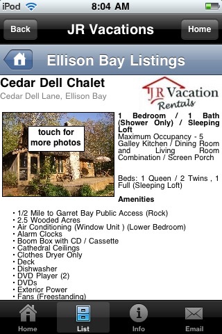 J R Vacation Rentals screenshot