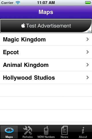 disney world maps iphone screenshot 1