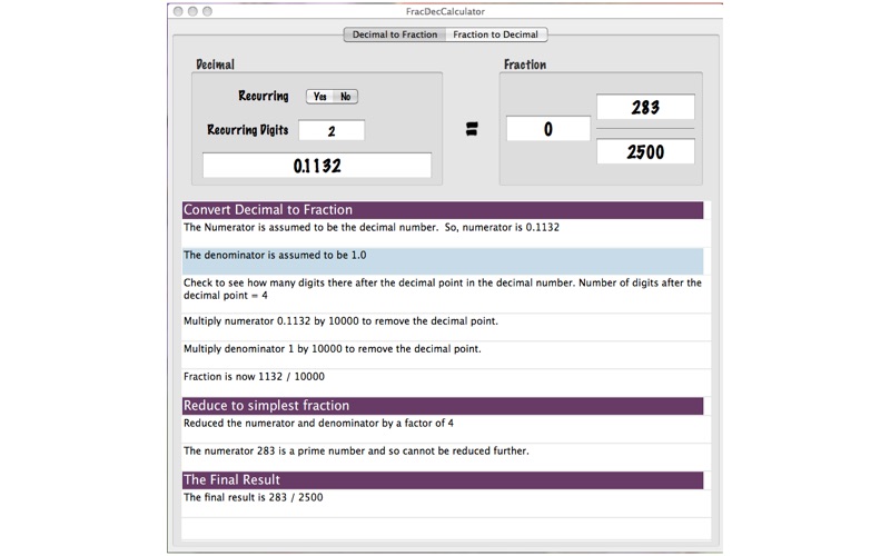 How to cancel & delete fractions/decimals calcualtor 3