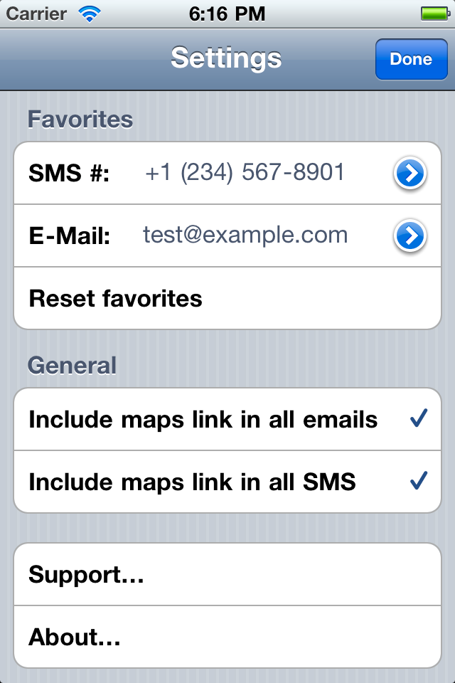 Send Location by SMS or Email screenshot 5
