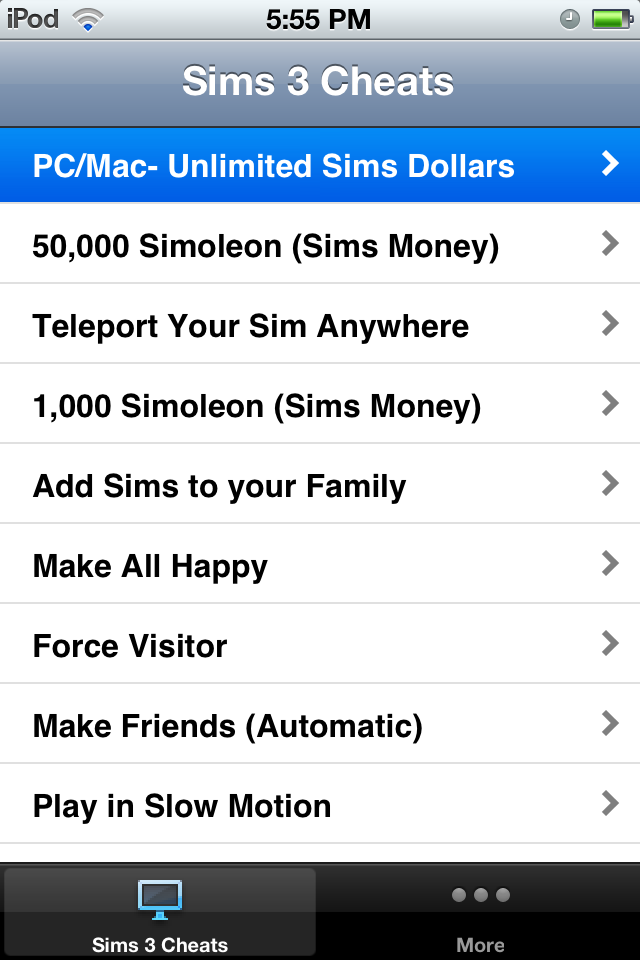 Cheats: Sims 3 Edition screenshot 3