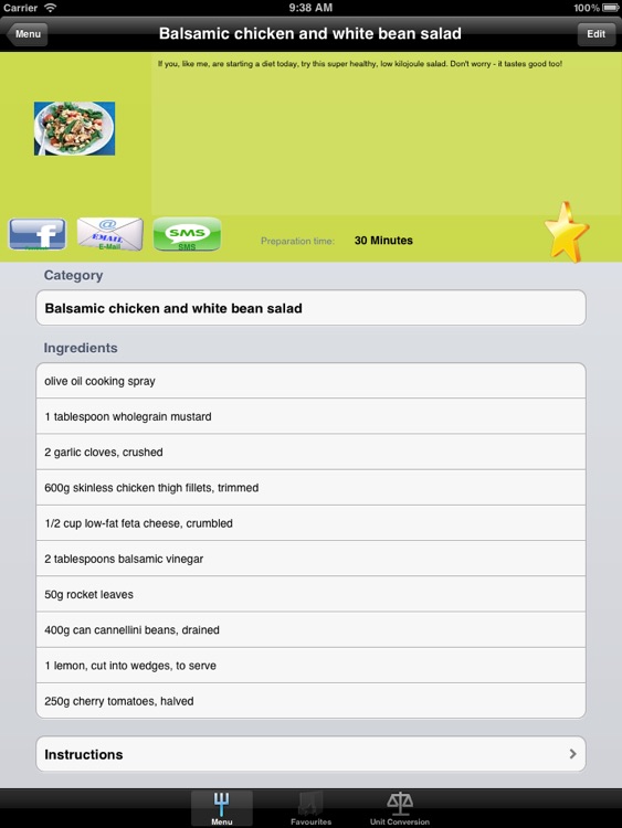 30 Minutes Chicken Meals "iPad Version"