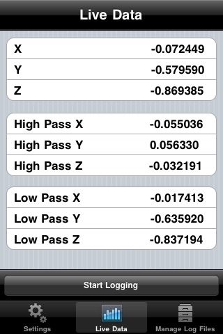 Accelerometer Data Logger